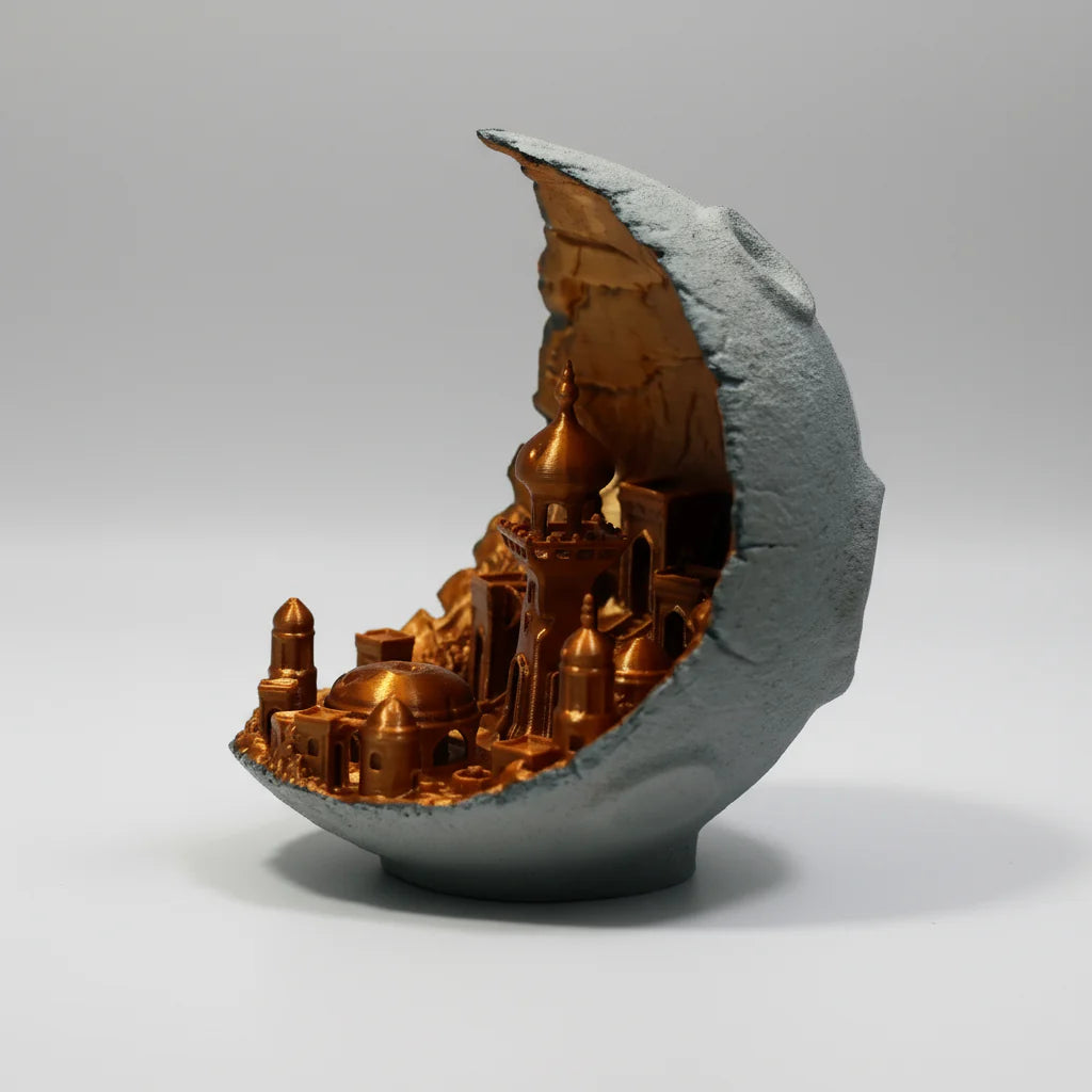 Moon Cityscape: A Celestial Masterpiece
