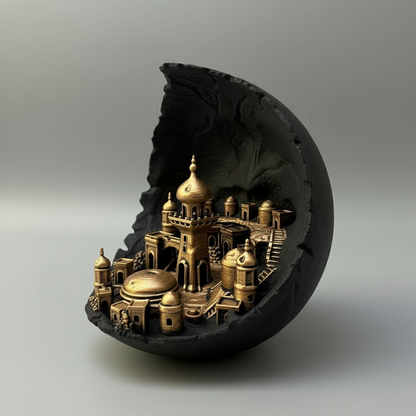Moon Cityscape: A Celestial Masterpiece