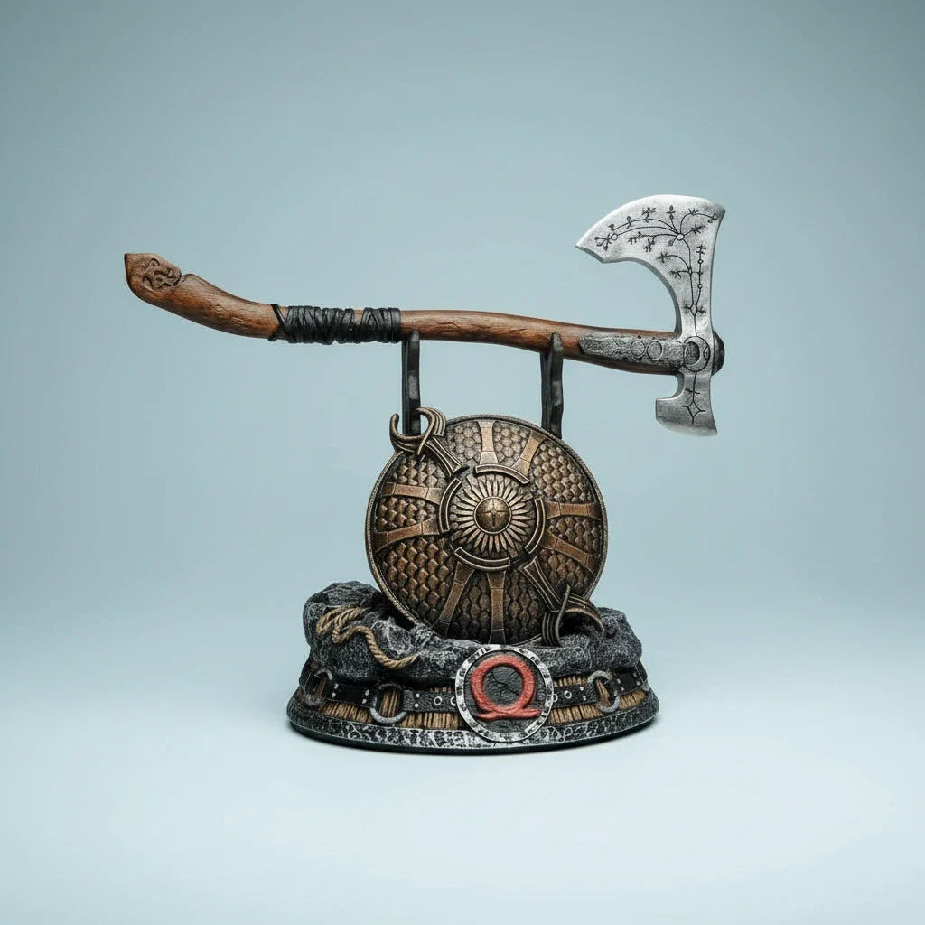 God of War "Guardian Shield with Leviathan Axe" Controller Stand
