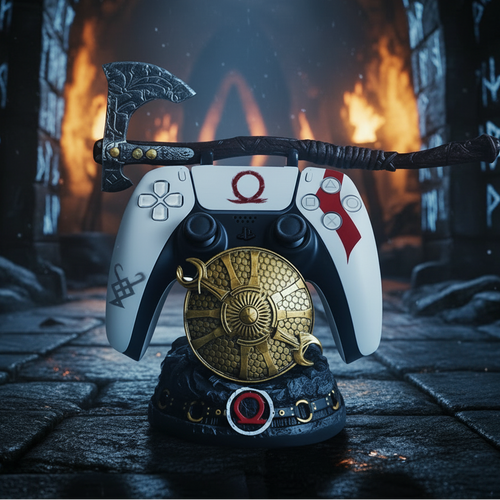 God of War "Guardian Shield with Leviathan Axe" Controller Stand